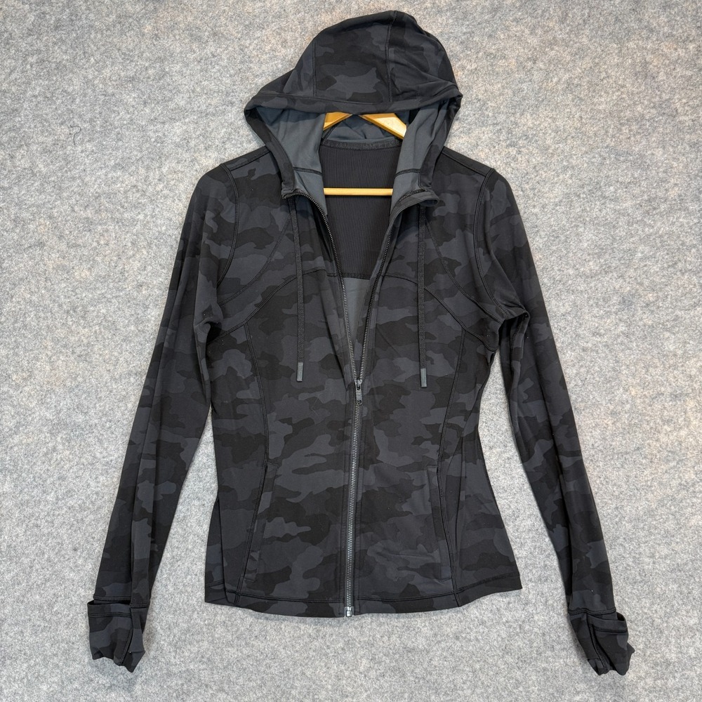 Lululemon Camo Define Jacket Womens 10 Nulu Heritage Activewear Zip Hooded
